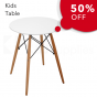 REPLICA EAMES DSW TABLE KIDS WHITE NATURAL BEECH WOOD 52 x 49 x 82CM
