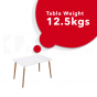 EDWARD DINING TABLE RECTANGLE WHITE NATURAL 120 x 80 x 75CM