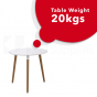 VIVA DINING TABLE OVAL WHITE NATURAL BEECH WOOD 100 x 75CM