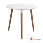 VIVA DINING TABLE OVAL WHITE NATURAL BEECH WOOD 100 x 75CM
