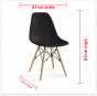 REPLICA EAMES DSW EIFFEL DINING CHAIR BLACK NATURAL BEECH WOOD 4 PACK